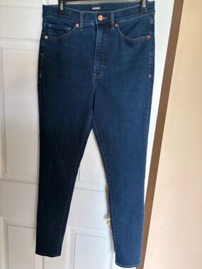 Express Women's Skinny Jeans in Dark Blue